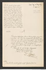 k.k. naturhistorisches Hofmuseum, Intendanzakten 1885-1896 (Hauer), Aktenzahl Z.462.a/1889, Seite 1